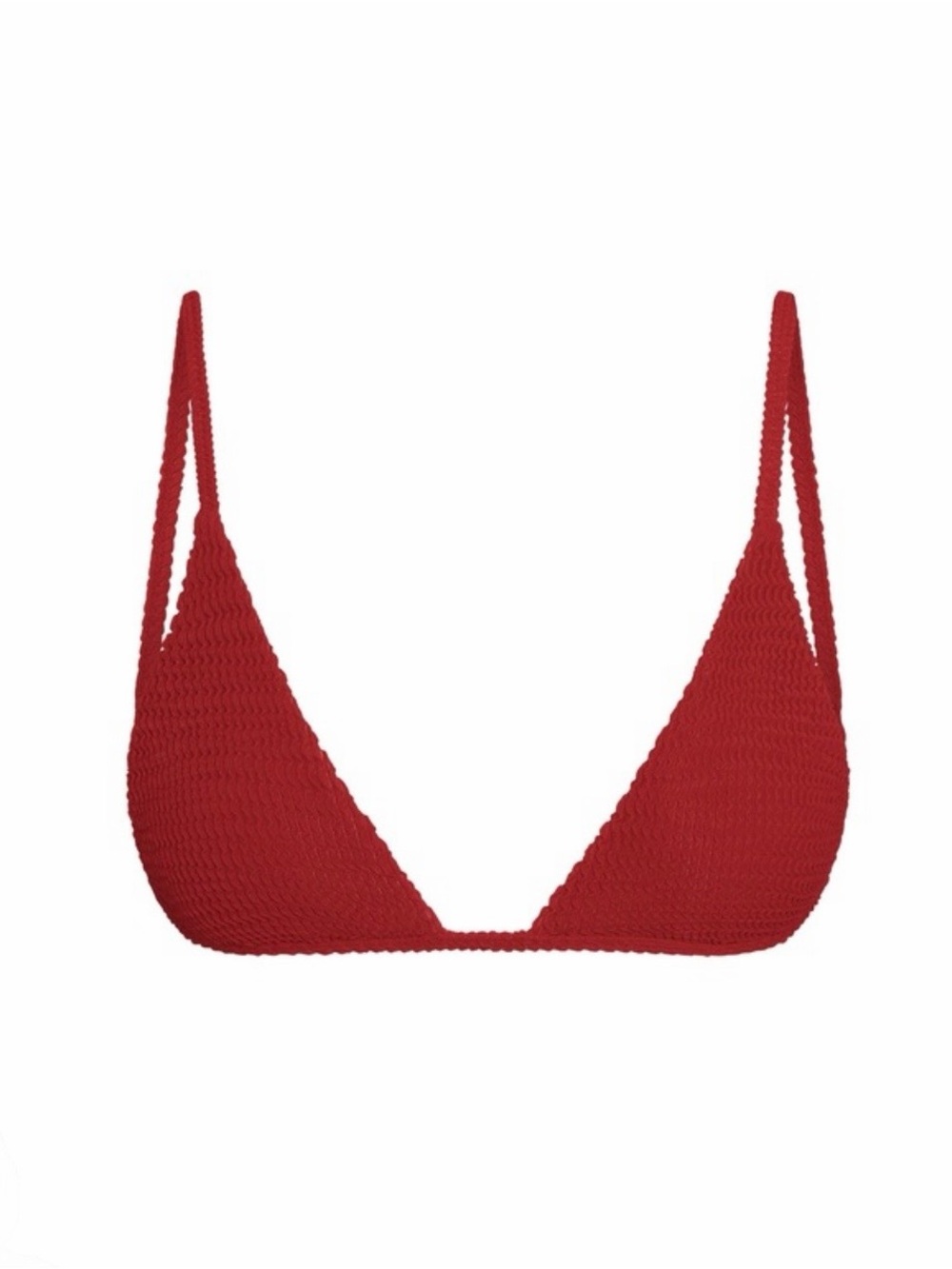 Monday Swimwear Barbados Top in Cherry Crinkle Size V